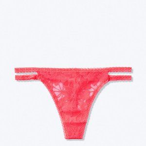 NEW Victoria's Secret PINK Lace Thong Panty Small
